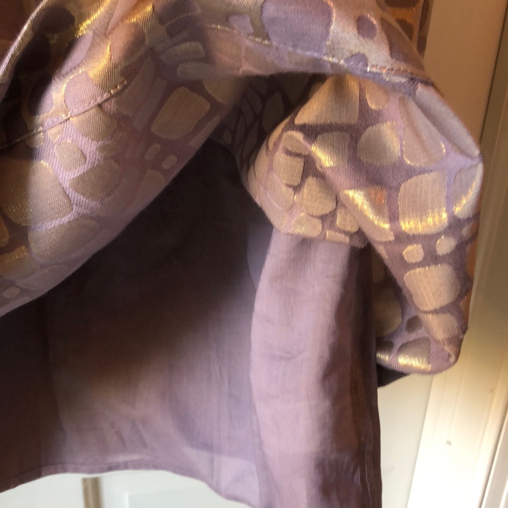 American Eagle Purple and Gold Strapless Dress - Picture 7 of 7